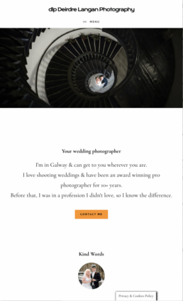 Previous website homepage